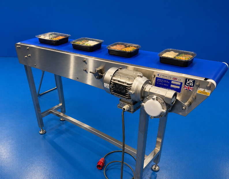 Ready meal conveyor
